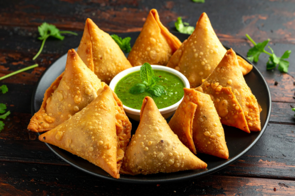 How did samosa become an Indian favourite despite not originating in India?