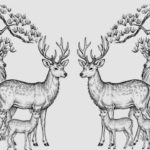 Only sharp-eyed people can find all the hidden deer in this image within 11 seconds