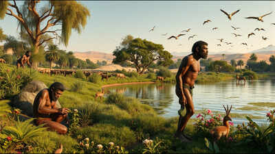 55,000 years ago, Neanderthals may have trekked deep into Saudi Arabia when Nefud Desert was covered by lakes and grasslands