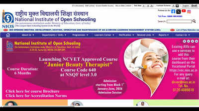 NIOS October-November 2026 exam registration begins for vocational courses: Check complete details here