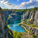 Quarries were once dug out for rocks and minerals, but abandoned sites can slowly fill with plants, water and wildlife