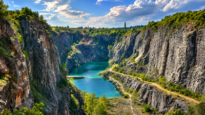 Quarries were once dug out for rocks and minerals, but abandoned sites can slowly fill with plants, water and wildlife