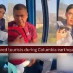 WATCH: Terrified tourists scream as cable car swings violently during Colombia’s 7.4-magnitude earthquake; video captures panic in mid-air