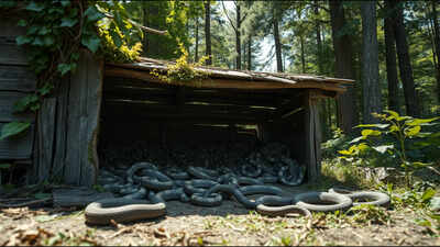 An abandoned Mississippi shed was covered in snake skins; cameras revealed why gray ratsnakes kept returning