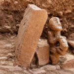A unique 11,000-year-old statue of a human sitting on a leopard was unearthed at Karahantepe