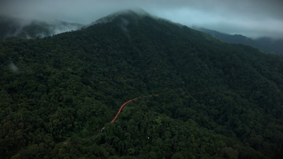 Vande Bharat turns into an ‘orange snake’ as it winds through misty Western Ghats; breathtaking aerial video goes viral - Watch here