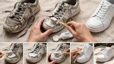 White sneakers looking dirty and grey: These 5 toothpaste tricks could help remove the marks in minutes