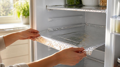 Refrigerator Cleaning: Refrigerator aluminium foil hack: A simple, practical way to keep the fridge free from stains and unwanted odour