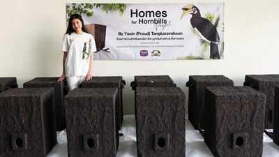 Meet Yanin ‘Proud’, a 17-year-old Thai student who built artificial hornbill nests from recycled plastic and won two global conservation awards