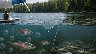 In 2001, scientists began adding 5 to 6 nanograms per litre of synthetic estrogen to an Ontario lake; after 2 seasons its minnow population collapsed