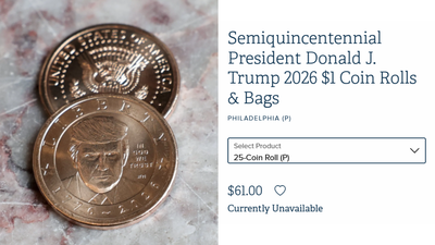 Trump’s face debuts on US currency, $1 coins run ‘out of stock’ within hours