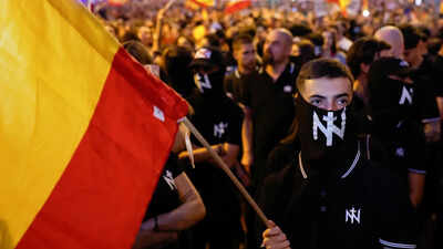 Watch: Over 50,000 protesters gather in Madrid over Spain's handling of Cueta migrant crisis