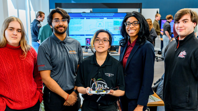 Five Indiana engineering students built a 12-hour wearable that helps visually impaired users detect obstacles beyond a cane or guide dog