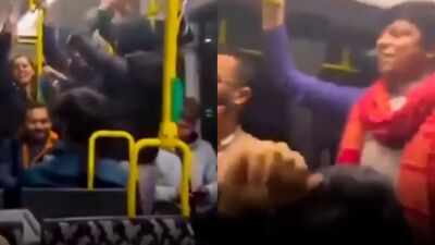 “Civic sense died here…”; Gujarati tourists sing and clap loudly on a bus in Germany, leaving fellow passengers visibly uncomfortable
