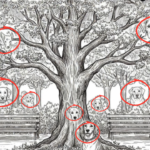 You are a genius if your sharp eyes can spot all dogs hidden in this deceptively simple park scene