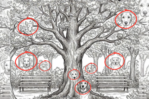 You are a genius if your sharp eyes can spot all dogs hidden in this deceptively simple park scene