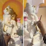 Viral video: ‘Kaun Hindu, kaun Muslim?’ Muslim artist paints Ganapati idol for Marathi family in Karachi