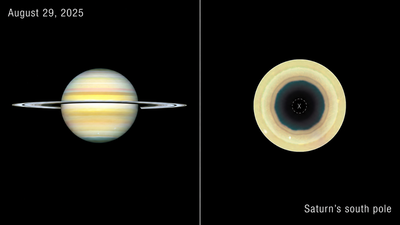 Hubble images revealed a giant 10-sided wave around Saturn's south pole; one side stretches over 10,000 miles and the pattern has grown clearer since 2023