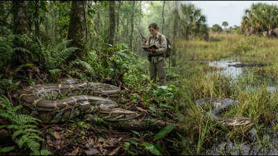 Florida hunts Burmese pythons, but Bangladesh is tracking them to save them; scientists are using radio tags to understand the threatened snake