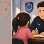 ‘This is my mum’: Lost 7-year-old couldn’t remember mother’s number, so she drew this hilarious ‘portrait’ instead; later police reunited her with parents